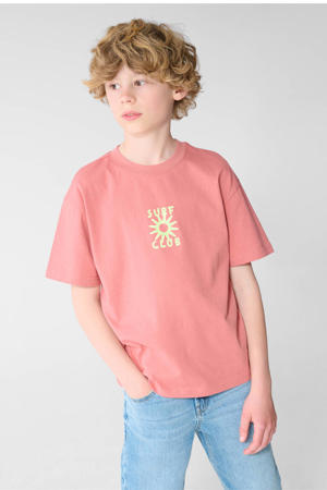 T-shirt met print - roze