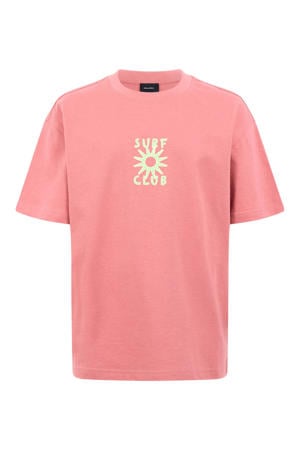 T-shirt met print - roze