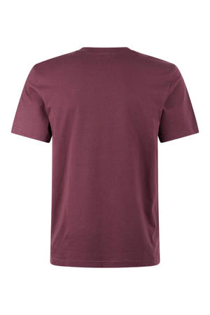 regular fit T-shirt - donkerrood