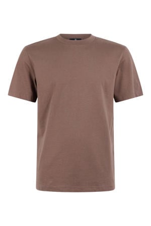 regular fit T-shirt - donkerbruin