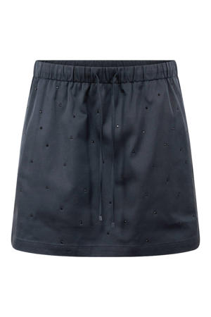 korte rok met studs - donkerblauw
