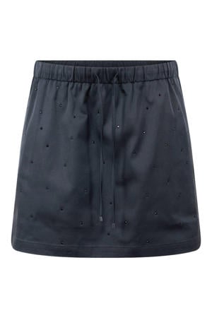 korte rok met studs - donkerblauw