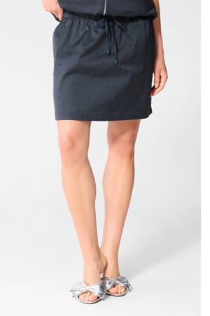 korte rok met studs - donkerblauw