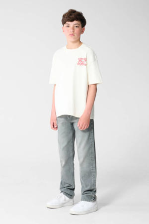 T-shirt met backprint - ecru