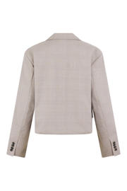 thumbnail: Shoeby geruite cropped blazer - grijs