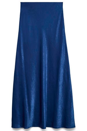 viscose maxi rok - blauw