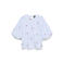 VERO MODA gestreepte top met borduursels - lichtblauw