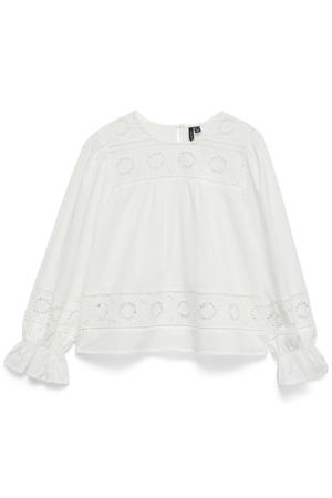 broderie top - wit