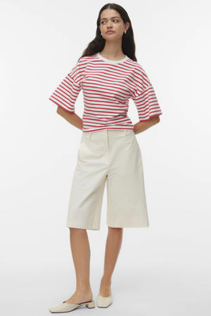 gestreept T-shirt - rood