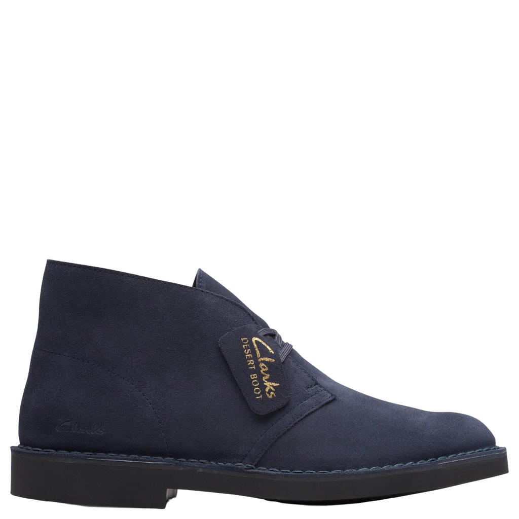Donkerblauwe heren Clarks O Desert bt Evo suède veterboots -