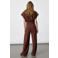 SisterS Point A-lijn jumpsuit met ceintuur - bruin