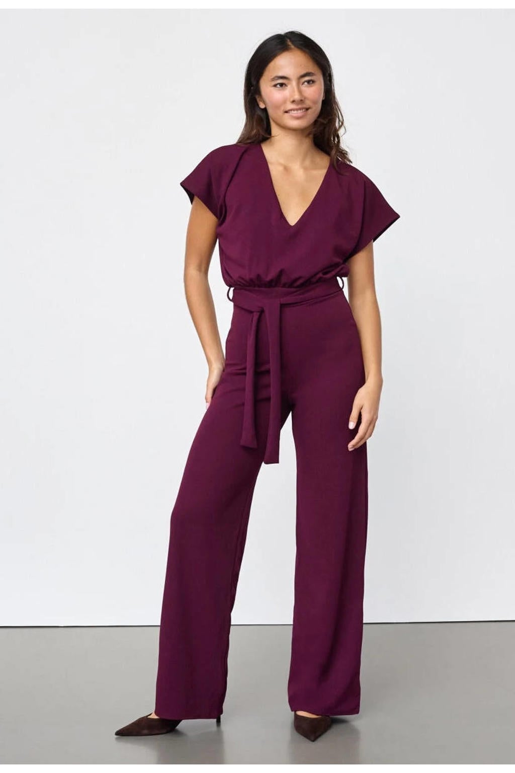 SisterS Point A-lijn jumpsuit - aubergine