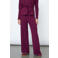 SisterS Point high waist wide leg palazzo broek - aubergine