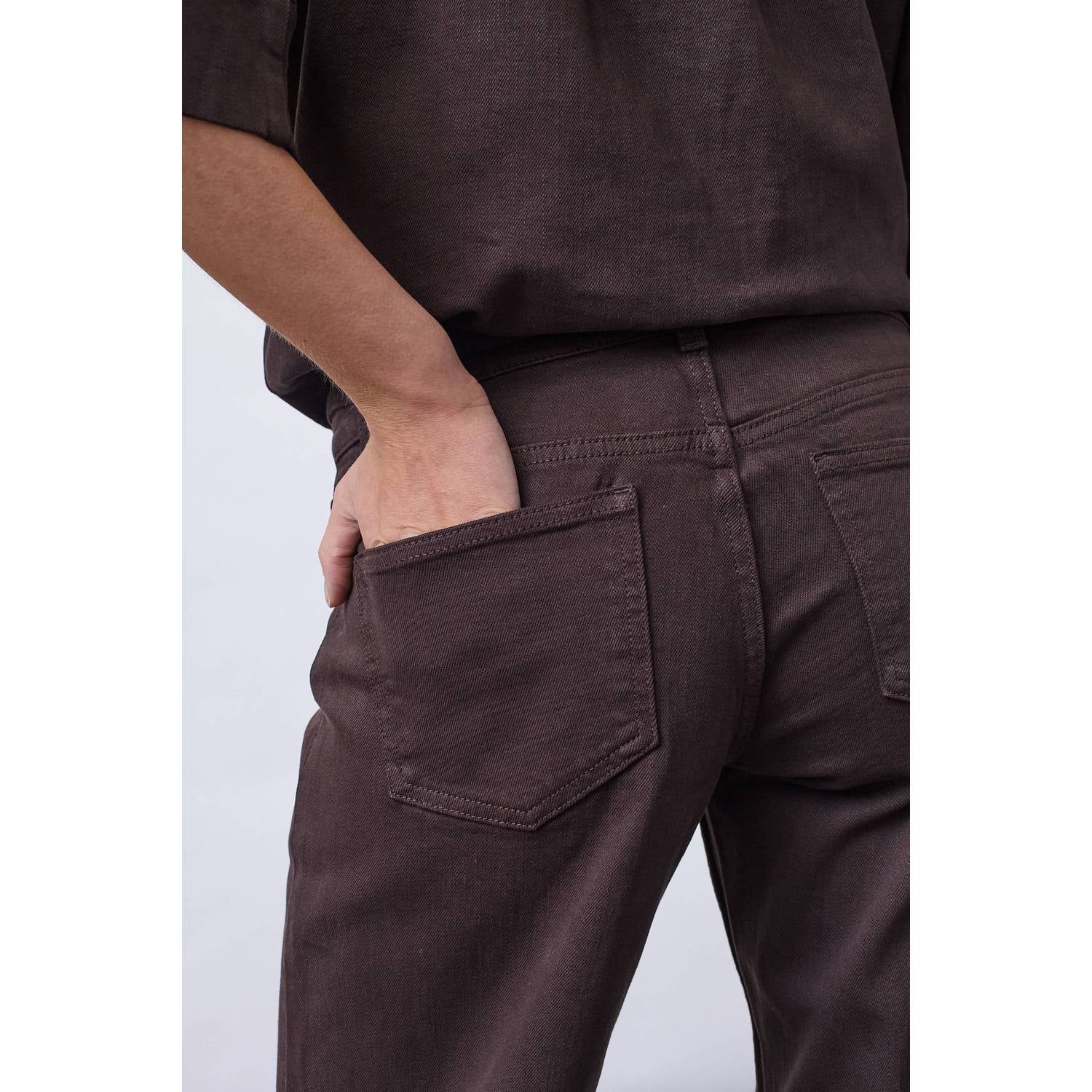 SisterS Point wide leg jeans met ceintuur donkerpaars