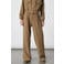 SisterS Point wide leg pantalon met plooien - zand