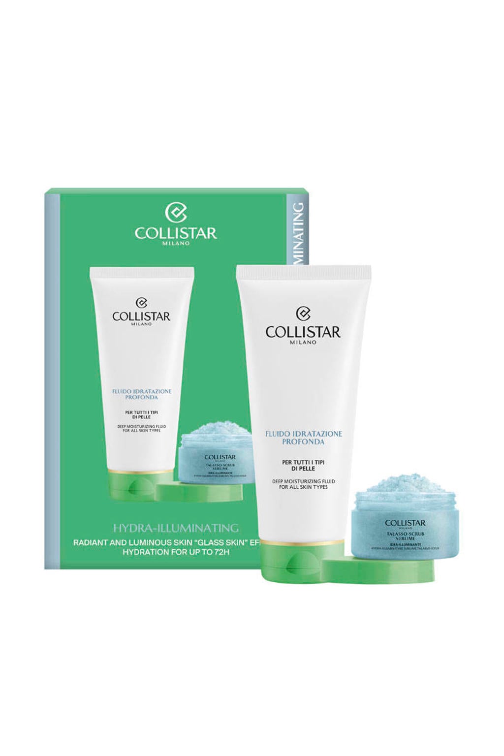 Collistar Hydra-Illuminating Set - Deep Moisturizing Fluid 200 ml + Sublime Talasso Scrub 150 g