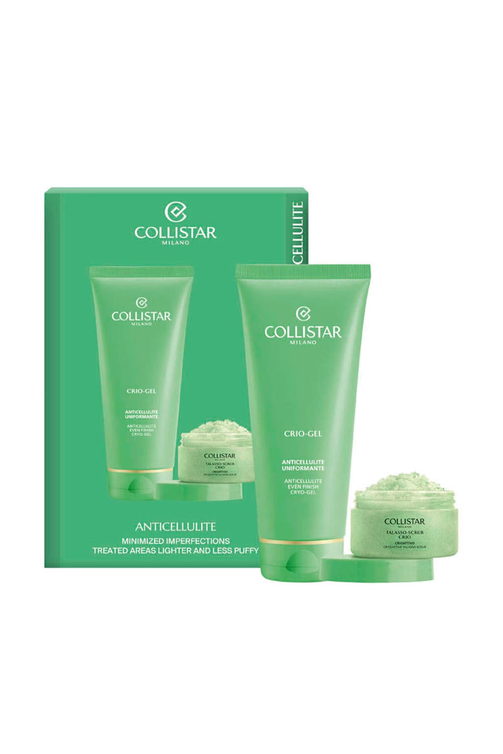 Collistar Anticellulite Set - Even Finish Cryo Gel 200 ml + Cryo-Active Talasso Scrub 150 g