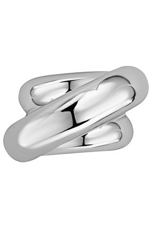 sjaalring Swirl zilverkleurig