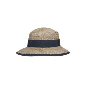 zonnehoed Loren naturel/donkerblauw