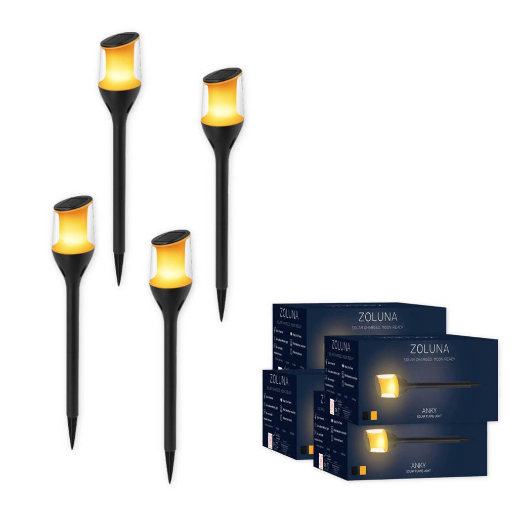 ZOLUNA solar vlamverlichting Anky (4-delige set)