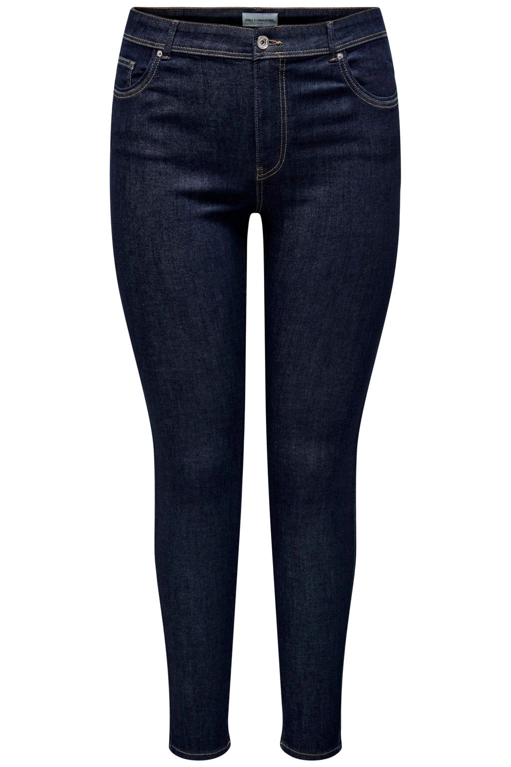 ONLY CARMAKOMA CARSALLY regular waist skinny jeans Plus Size - donkerblauw