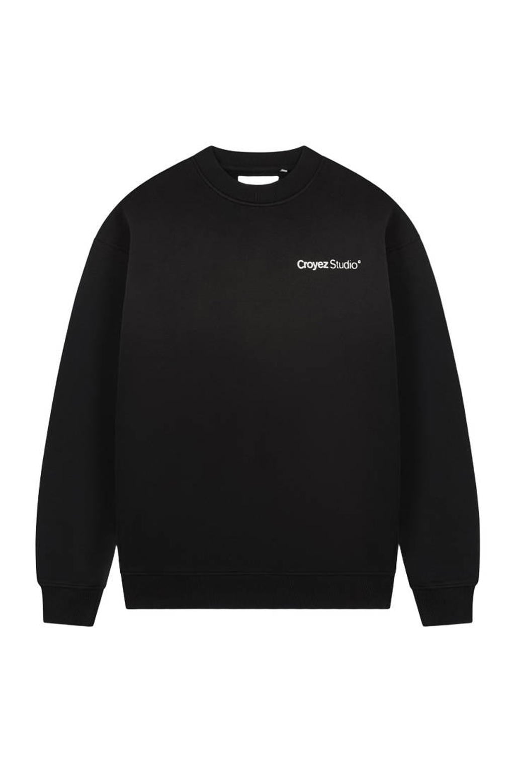 Croyez oversized sweater met logo - zwart