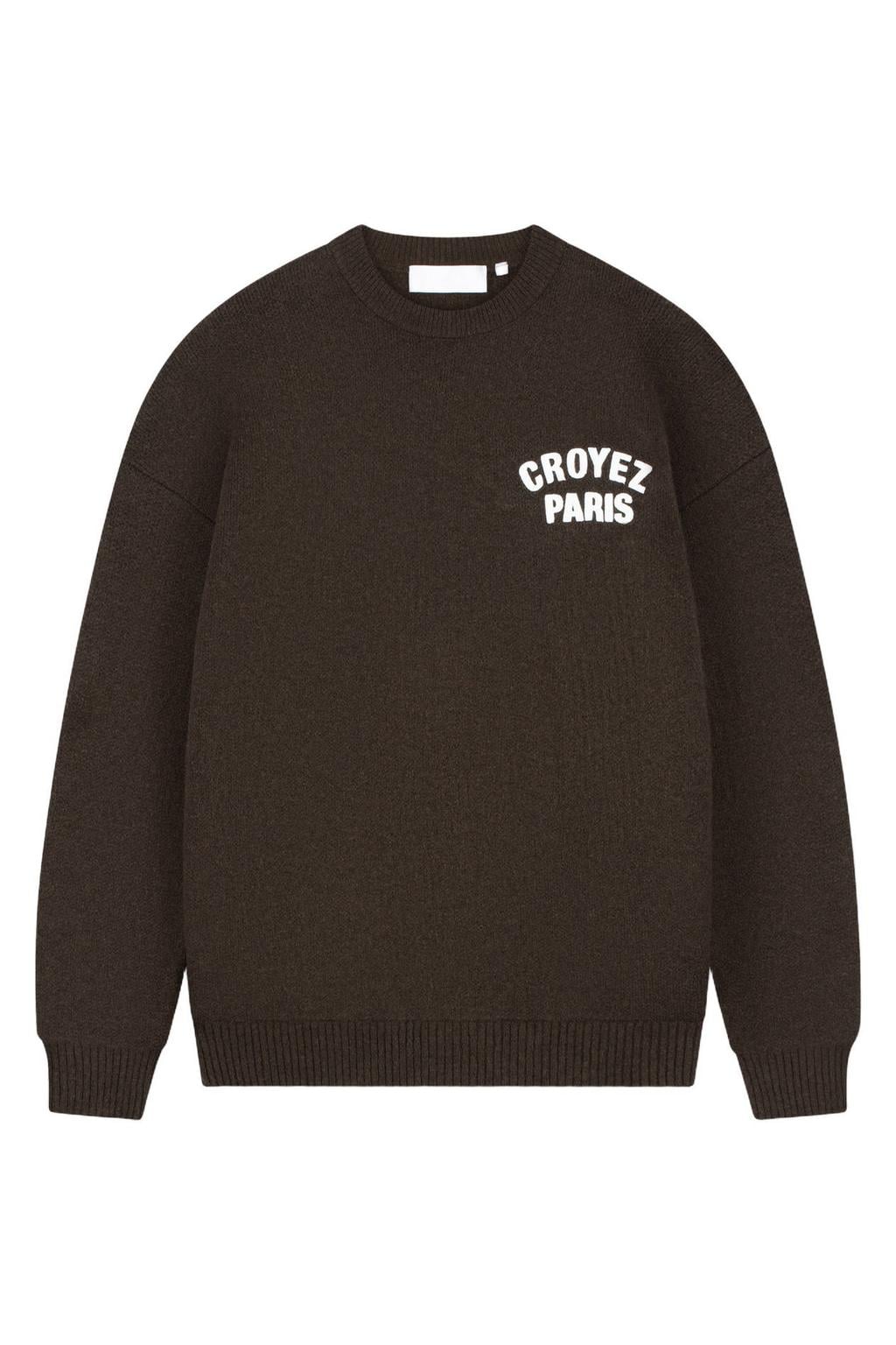 Croyez oversized sweater met backprint - bruin