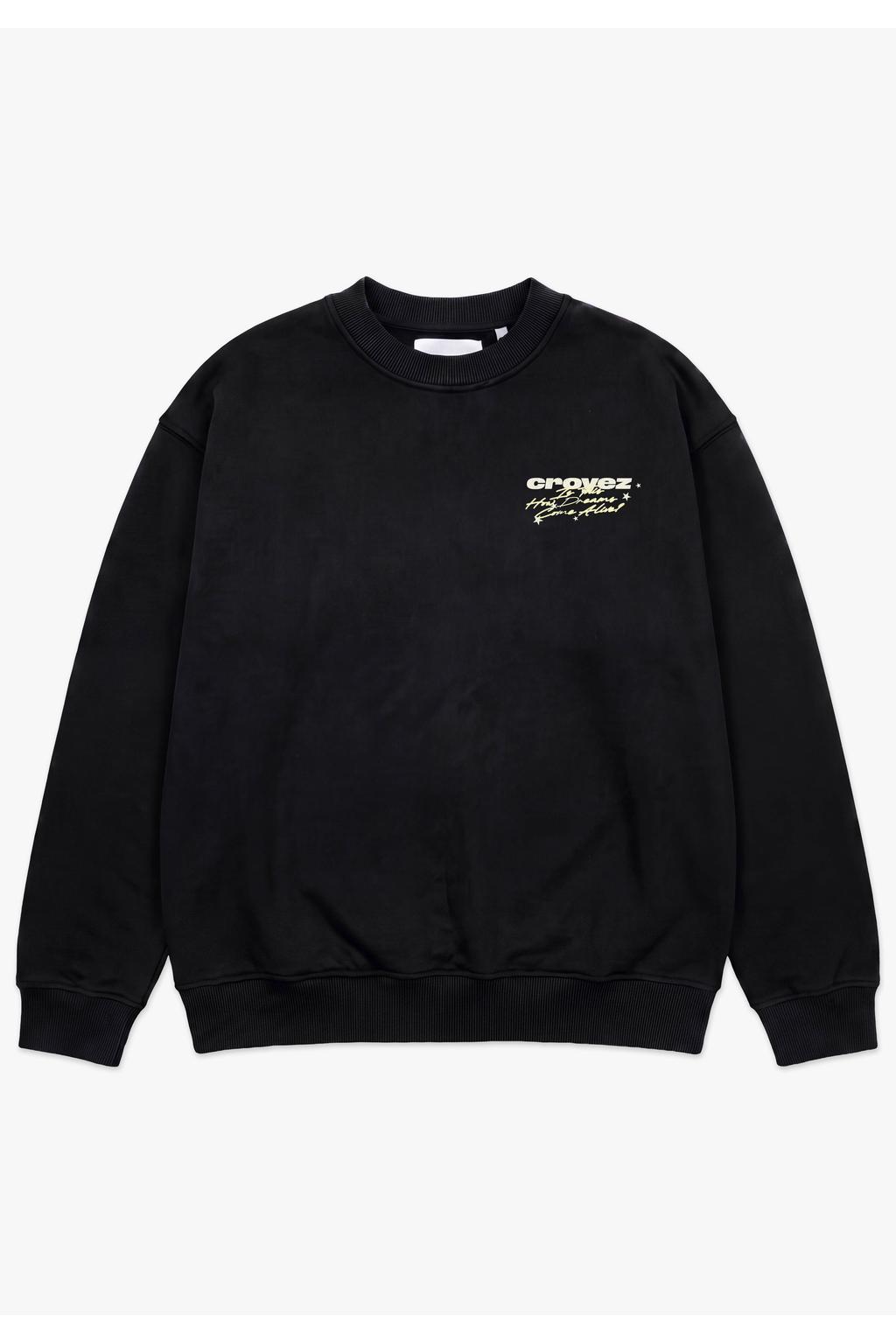 Croyez relaxed fit sweater met backprint en logo - zwart