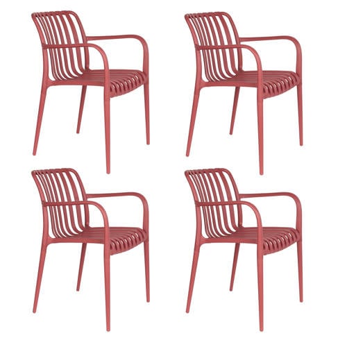 Housecraft Living tuinstoel Amae (set van 4) – Rood