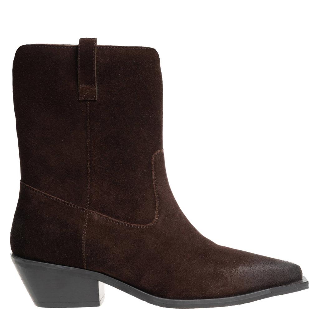 Donkerblauwe dames Copenhagen Shoes The Couture Walk S western suède cowboy boots -