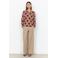 Soyaconcept top met print - roodbruin