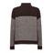 Soyaconcept gebreide coltrui met print en wol - donkerbruin/ecru