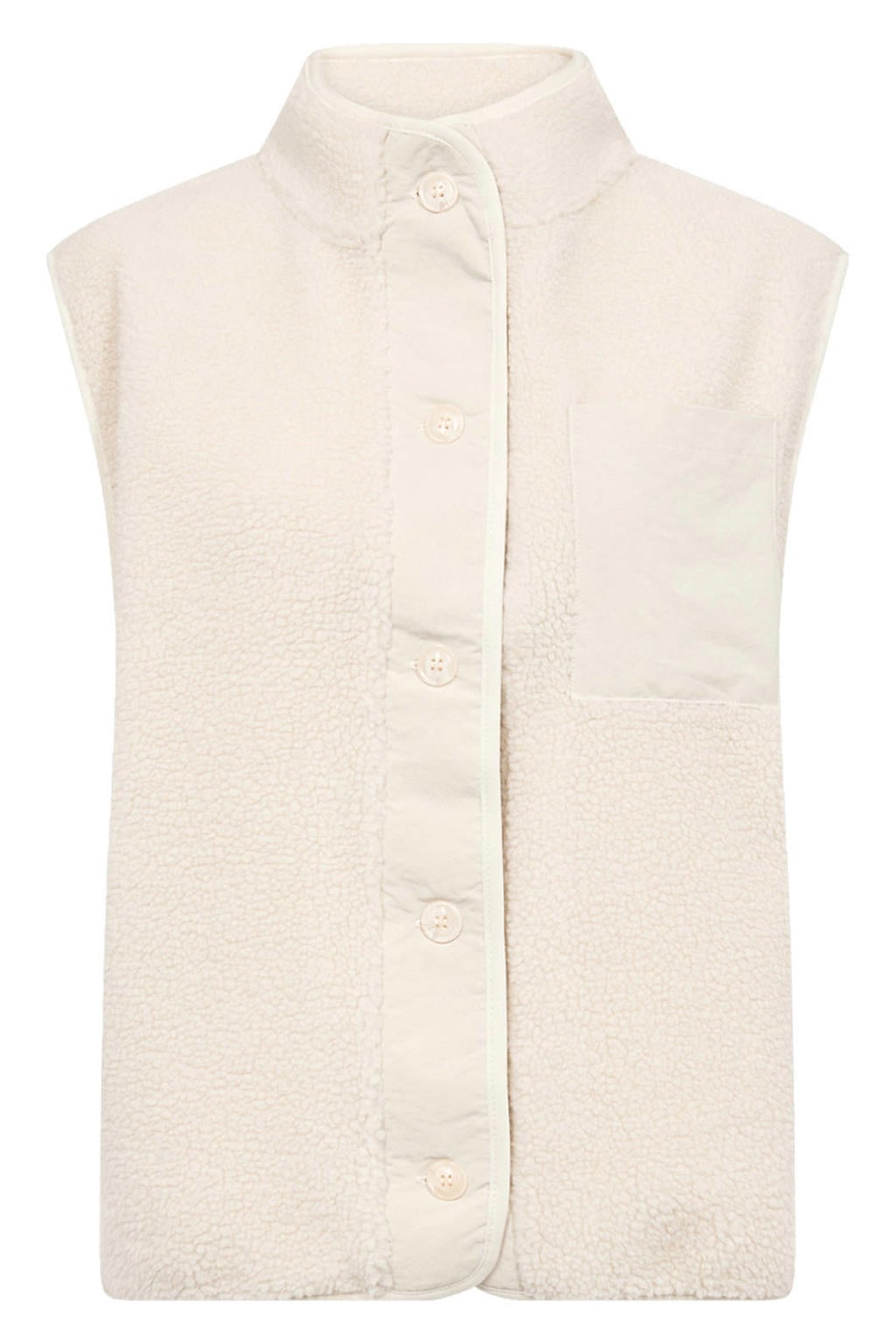 Soyaconcept teddy gilet - ecru