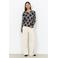 Soyaconcept top met print - donkerblauw