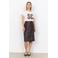 Soyaconcept imitatieleren cargo midi rok - donkerbruin