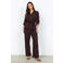 Soyaconcept blouse met ceintuur - donkerbruin