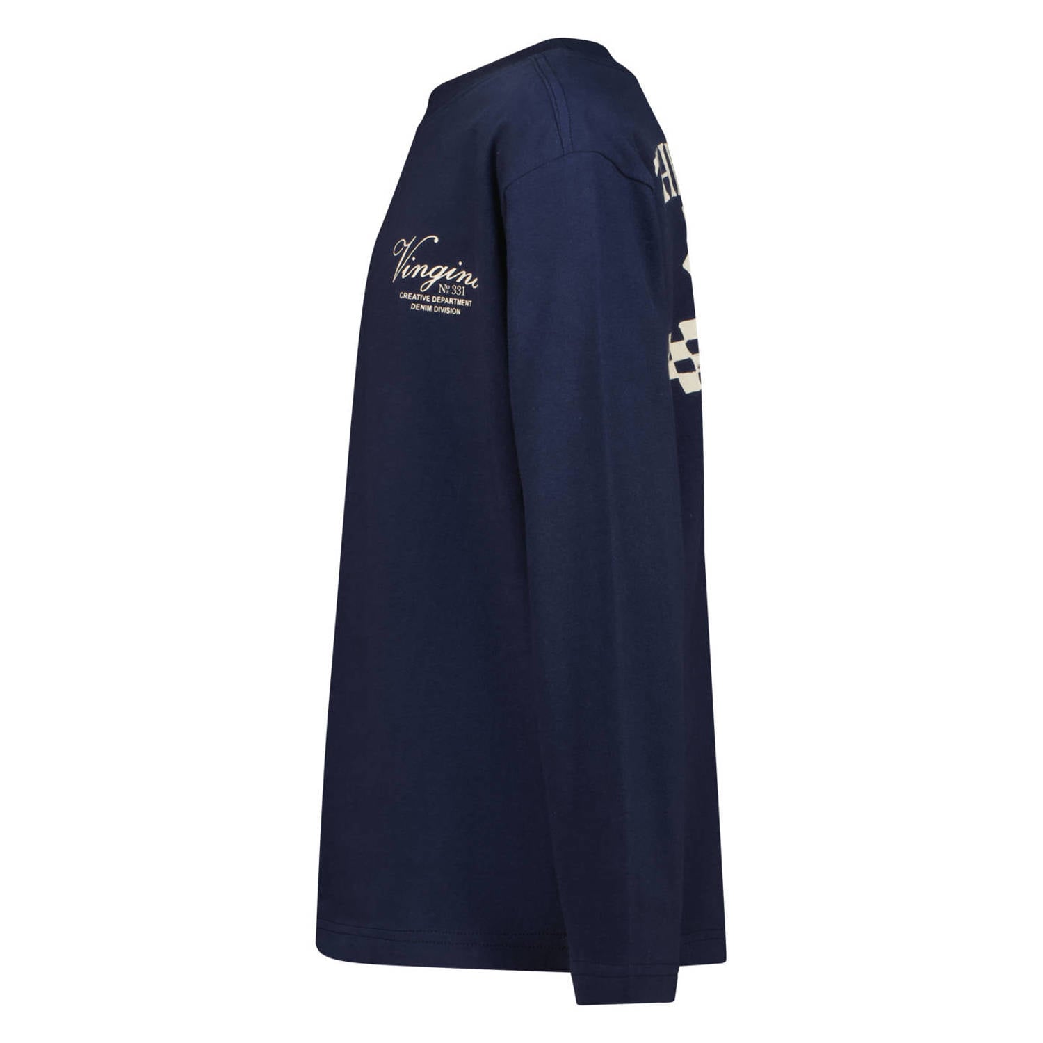 Vingino oversized longsleeve met backprint donkerblauw