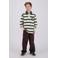 Vingino oversized gestreepte longsleeve - beige/groen/geel