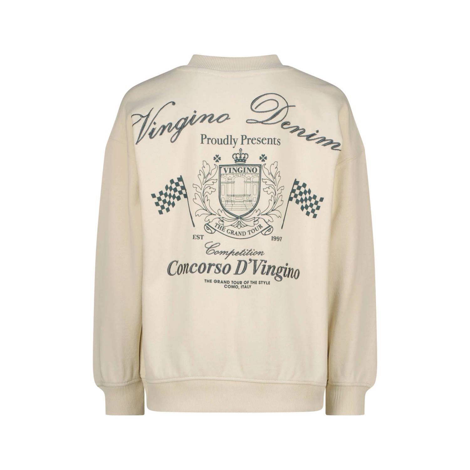 Vingino oversized sweater met backprint beige
