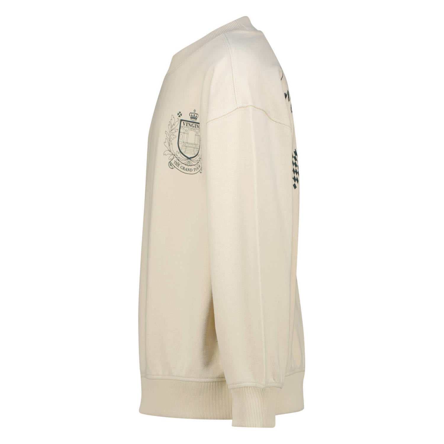 Vingino oversized sweater met backprint beige