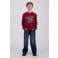 Vingino rechtvallende longsleeve met print - donkerrood