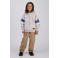 Vingino oversized hoodie met backprint - grijs/blauw