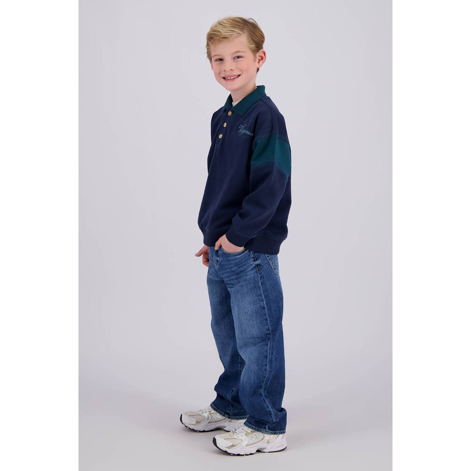 Vingino Keaton baggy jeans mid blue wash