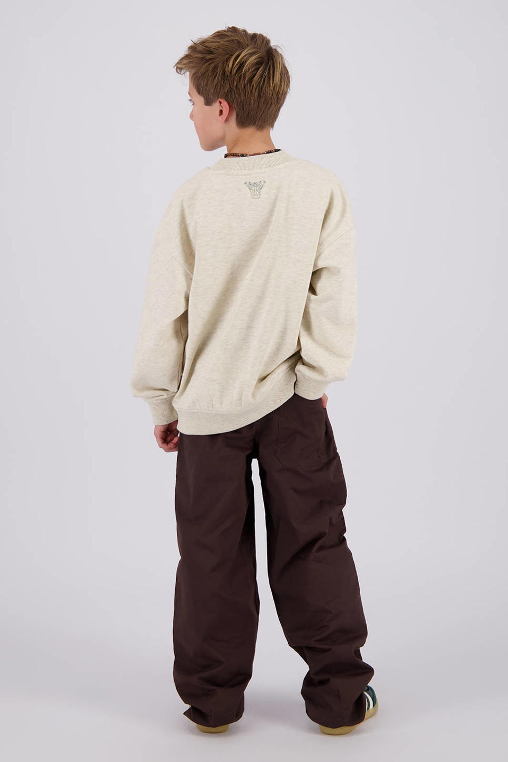 Vingino loose fit casual broek - donkerbruin