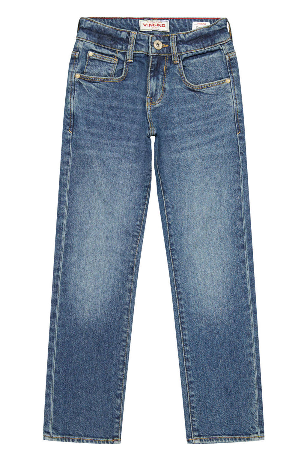 Medium blue denim jongens Vingino Brando regular fit jeans van denim met effen