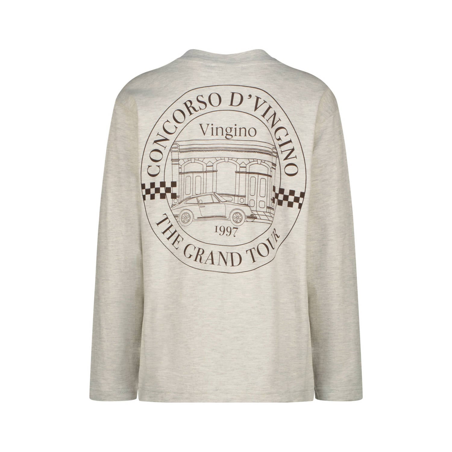 Vingino oversized longsleeve met backprint ecru