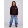 Vingino oversized sweater met backprint - donkerbruin