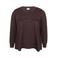 Zhenzi sweater Plus Size met tekst - bruin