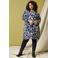 Zhenzi tuniek Plus Size met print - donkerblauw