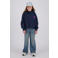 Vingino rechtvallende hoodie met backprint - donkerblauw